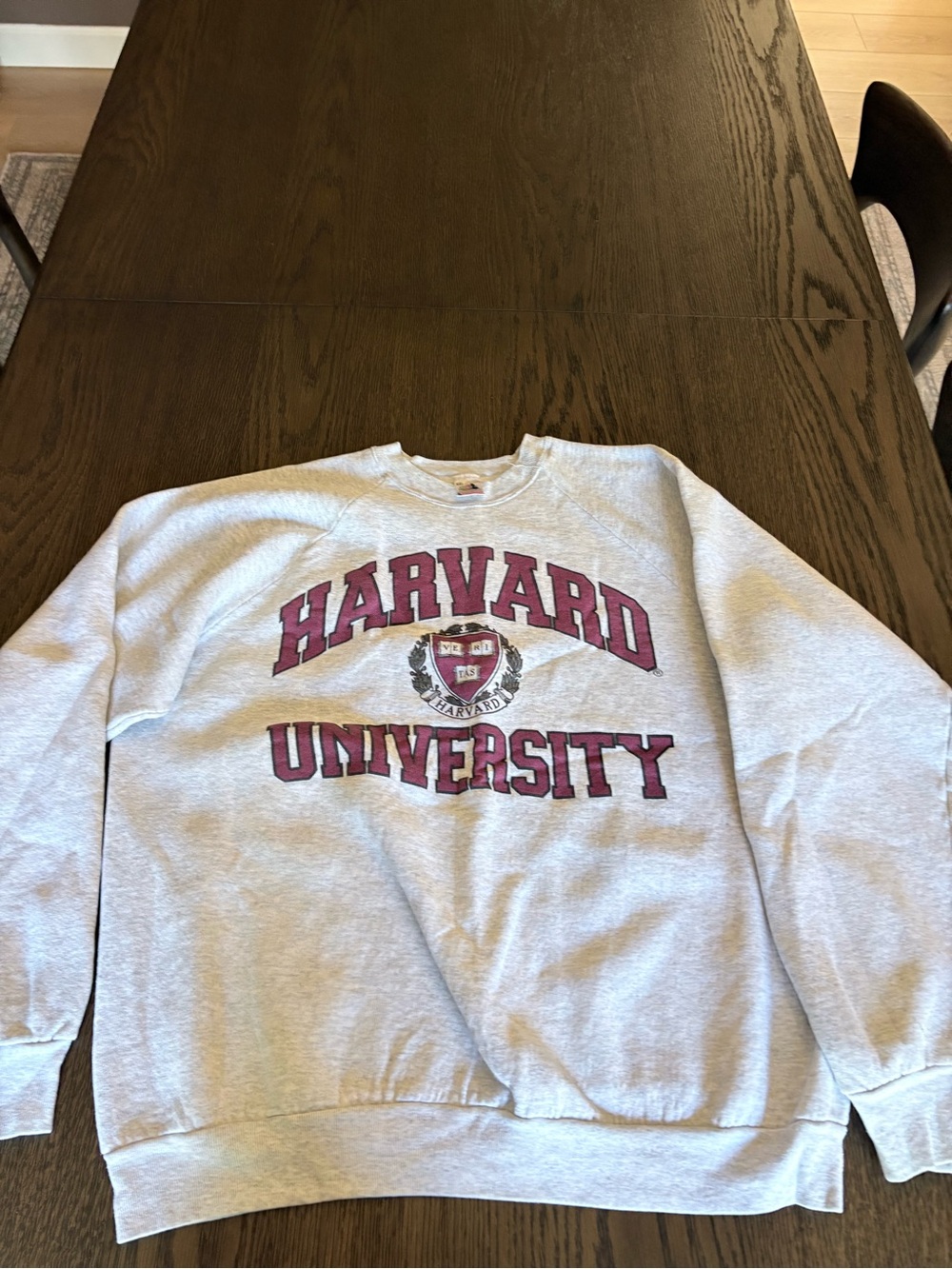 Fruit of the Loom Harvard University Light Gray Crewneck vintage